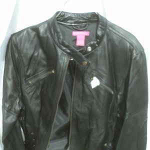 Thalia Sodi Leather Jacket Blazer Black New
